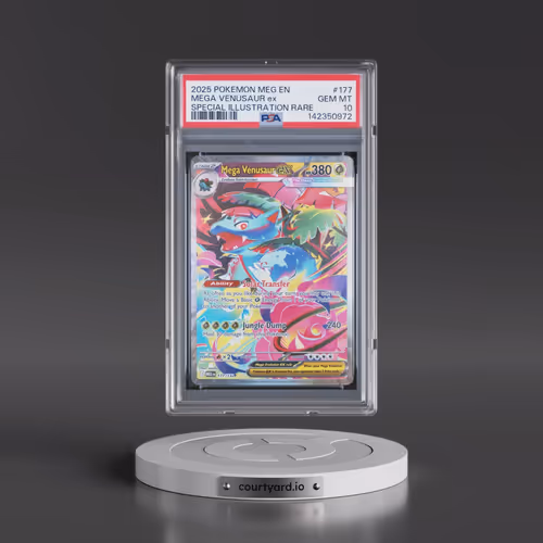 2025 Pokémon Meg EN-Mega Evolution #177 Mega Venusaur EX - Holo Special Illustration Rare (PSA 10 GE