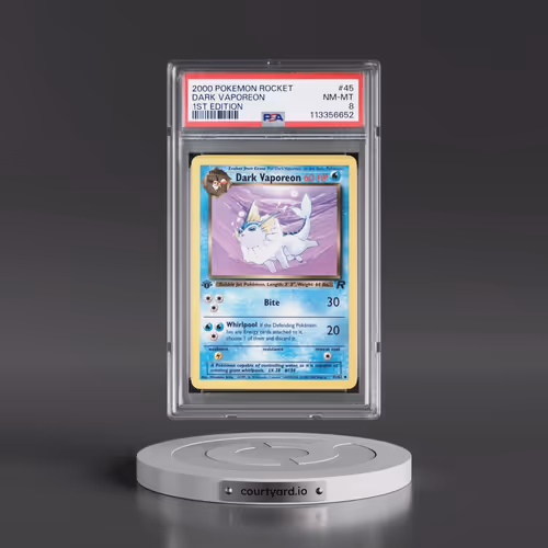 2000 Pokémon Rocket #45 Dark Vaporeon - 1st Edition (PSA 8 NM-MT)