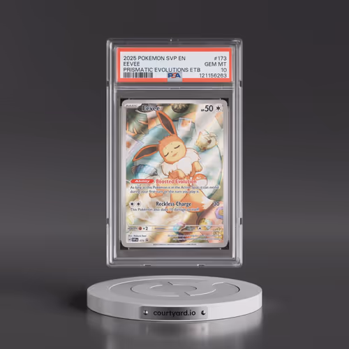 2025 Pokémon Svp EN-SV Black Star Promo #173 Eevee - Prismatic Evolutions Elite Trainer Box (PSA 10