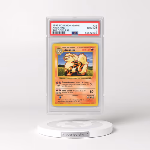 1999 Pokémon Game #23 Arcanine - Shadowless (PSA 10 GEM MINT)