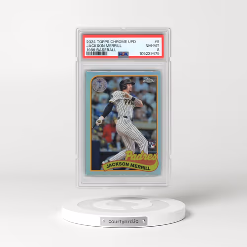 2024 Topps Chrome Update 1989 Topps Baseball #9 Jackson Merrill (PSA 8 NM-MT)