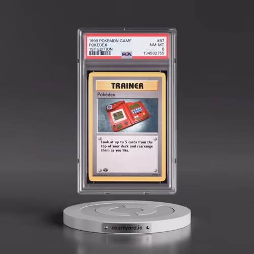 1999 Pokémon Game #87 Pokedex - 1st Edition (PSA 8 NM-MT)