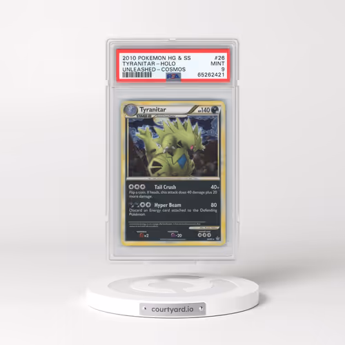 2010 Pokémon Heartgold & Soulsilver Unleashed #26 Tyranitar - Holo Cosmos (PSA 9 MINT)