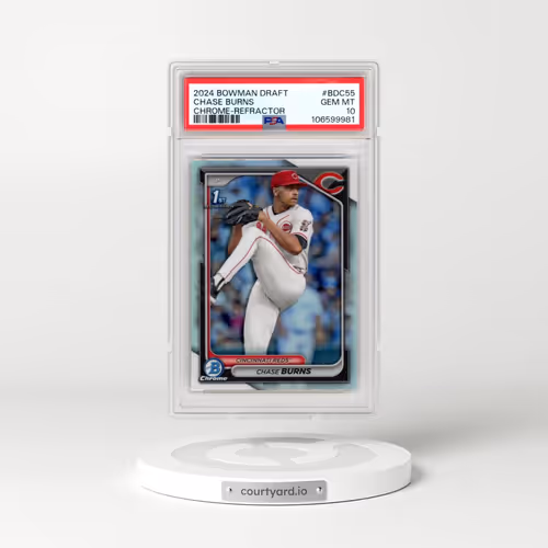 2024 Bowman Draft #BDC55 Chase Burns - Chrome-Refractor (PSA 10 GEM MINT)