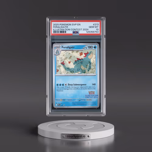 2025 Pokémon Svp EN-SV Black Star Promo #213 Feraligatr - Illustration Contest 2024 (PSA 10 GEM MINT
