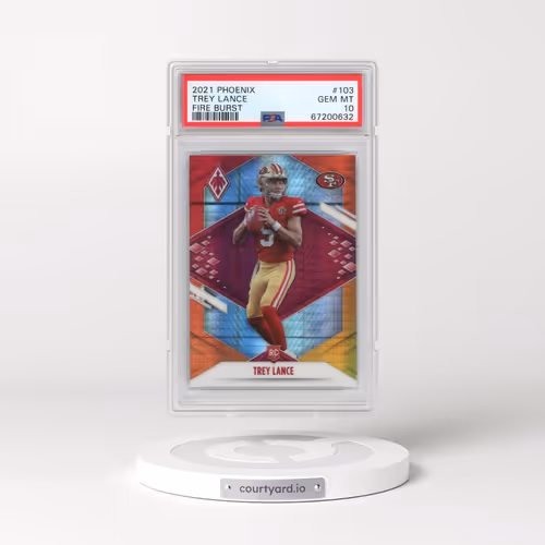 2021 Panini Phoenix #103 Trey Lance - Fire Burst (PSA 10 GEM MINT)
