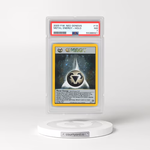 2000 Pokémon Neo Genesis #19 Metal Energy - Holo (PSA 7 NM)
