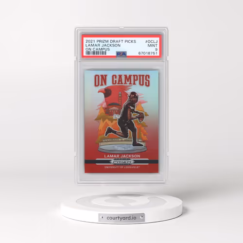 2021 Panini Prizm Draft Picks on Campus #OCLJ Lamar Jackson (PSA 9 MINT)