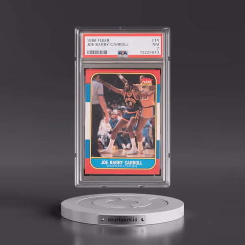 1986 Fleer #14 Joe Barry Carroll (PSA 7 NM)