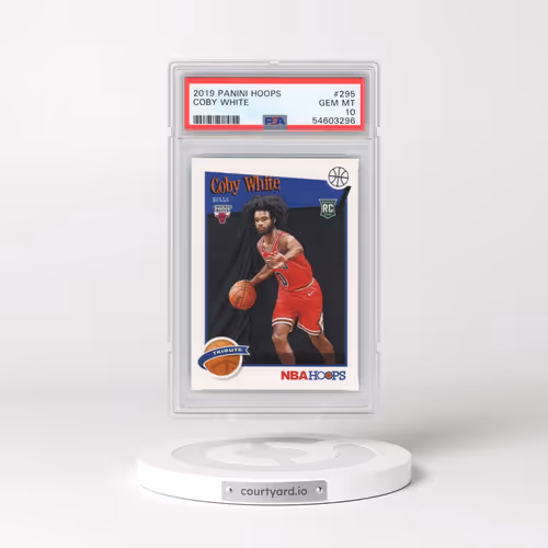 2019 Panini Hoops #295 Coby White (PSA 10 GEM MINT)