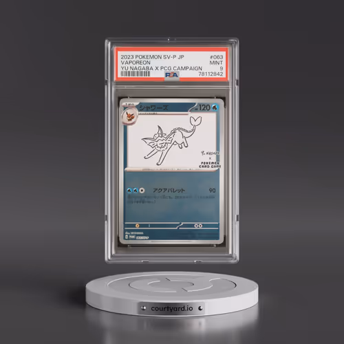 2023 Pokémon SV-P Promo #063 Vaporeon - YU Nagaba X Pokemon Card Game Campaign (PSA 9 MINT)