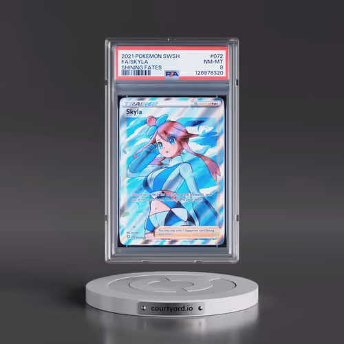 2021 Pokémon Sword & Shield Shining Fates #072 Skyla - Full Art (PSA 8 NM-MT)