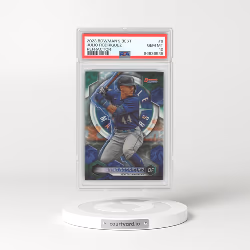 2023 Bowman's Best #9 Julio Rodriguez - Refractor (PSA 10 GEM MINT)