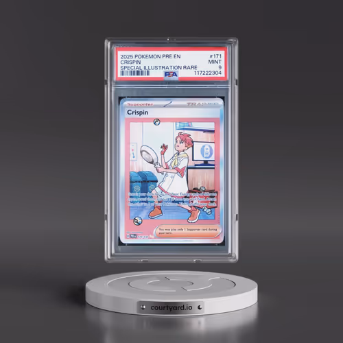 2025 Pokémon Pre EN-Prismatic Evolutions #171 Crispin - Special Illustration Rare (PSA 9 MINT)