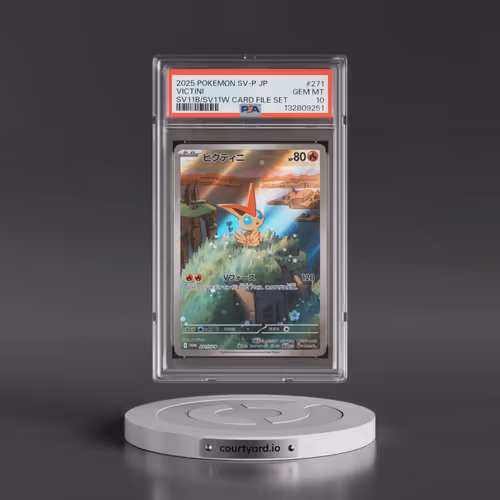 2025 Pokémon SV-P Promo #271 Victini - Black Bolt/White Flare Card File Set (PSA 10 GEM MINT)