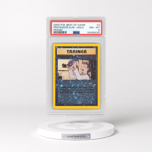 2003 Pokémon Best of Game Promo #3 Professor Elm - Reverse Foil (PSA 8 NM-MT)
