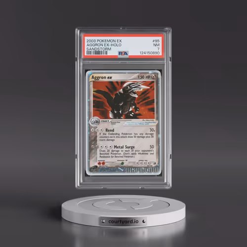 2003 Pokémon EX Sandstorm #95 Aggron EX - Holo Holo (PSA 7 NM)