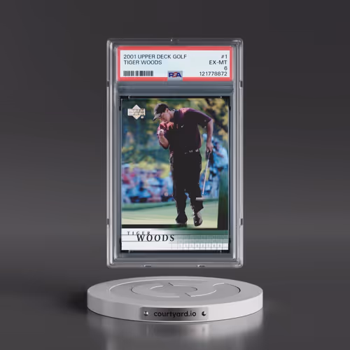 2001 Upper Deck Golf #1 Tiger Woods (PSA 6 EX-MT)