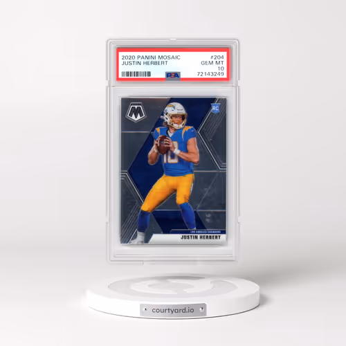 2020 Panini Mosaic #204 Justin Herbert (PSA 10 GEM MINT)