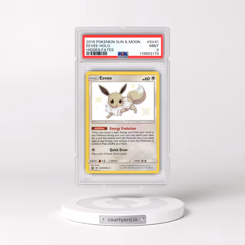 2019 Pokémon Sun & Moon Hidden Fates #SV41 Eevee - Holo (PSA 9 MINT)