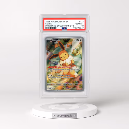 2025 Pokémon Svp EN-SV Black Star Promo #173 Eevee - Prismatic Evolutions Elite Trainer Box (PSA 10