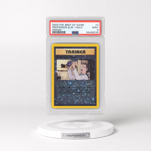 2003 Pokémon Best of Game Promo #3 Professor Elm - Reverse Foil (PSA 9 MINT)