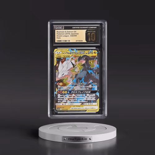 2019 Dream League #036/049 Reshiram & Zekrom GX - Holo (CGC 10 PRISTINE)