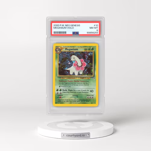 2000 Pokémon Neo Genesis #10 Meganium - Holo (PSA 8 NM-MT)