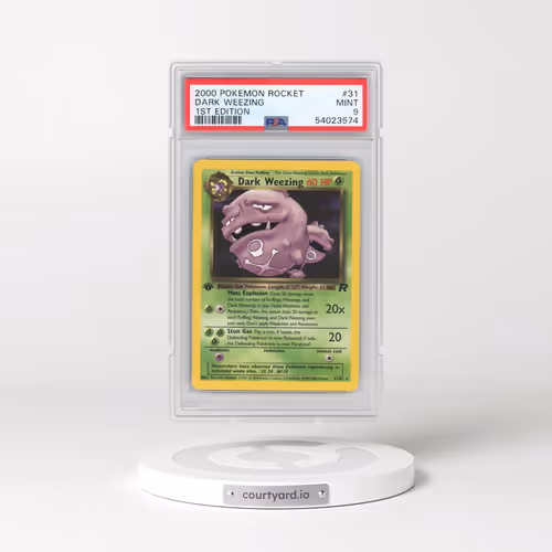 2000 Pokémon Rocket #31 Dark Weezing - 1st Edition (PSA 9 MINT)