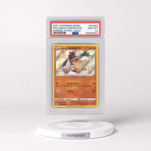 2021 Pokémon Sword & Shield Shining Fates #SV063 Galarian Farfetch'd - Holo (PSA 10 GEM MINT)