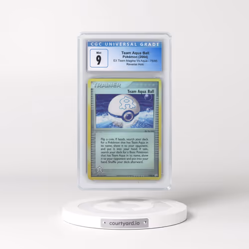 2004 EX Team Magma Vs Team Aqua #75/95 Team Aqua Ball - Reverse Holo (CGC 9 MINT)