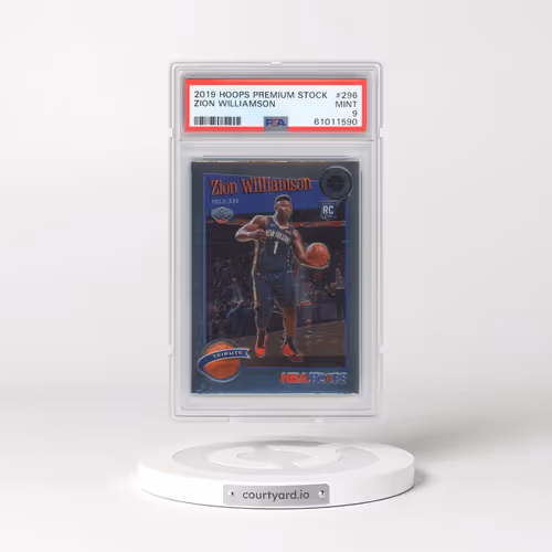 2019 Panini Hoops Premium Stock #296 Zion Williamson (PSA 9 MINT)