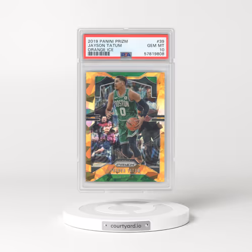 2019 Panini Prizm #39 Jayson Tatum - Orange Ice (PSA 10 GEM MINT)