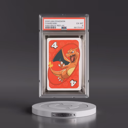 2020 Uno Pokémon Charizard - Asia Back-Red-#4 (PSA 6 EX-MT)