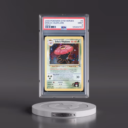 2000 Pokémon Gym Heroes #5 Erika's Vileplume - Holo (PSA 9 MINT)