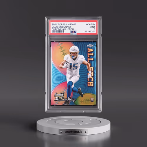 2024 Topps Chrome Chrome All-Etch #CAELM Ladd McConkey (PSA 9 MINT)