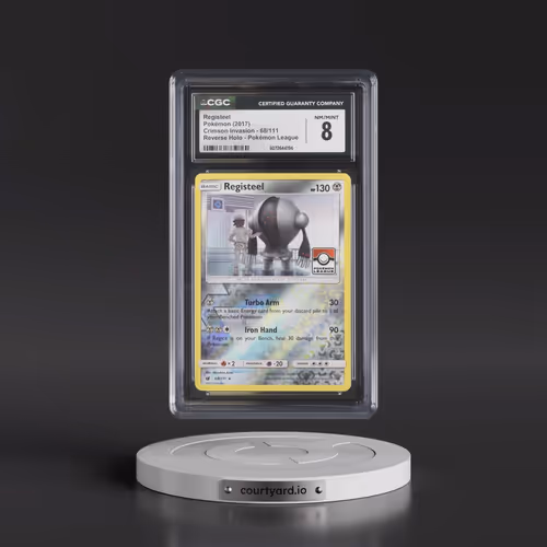 2017 Crimson Invasion #68/111 Registeel - Reverse Holo Pokémon League (CGC 8 NM-MT)