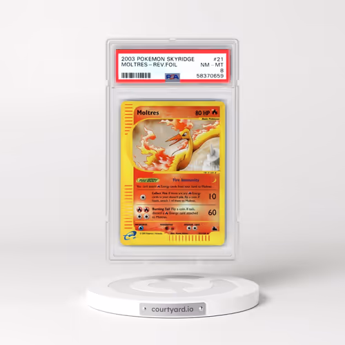 2003 Pokémon Skyridge #21 Moltres - Reverse Foil (PSA 8 NM-MT)