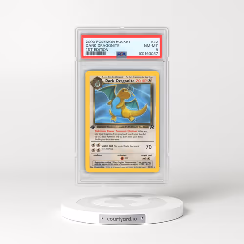 2000 Pokémon Rocket #22 Dark Dragonite - 1st Edition (PSA 8 NM-MT)
