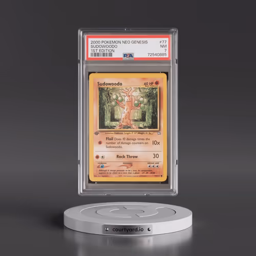 2000 Pokémon Neo Genesis #77 Sudowoodo - 1st Edition (PSA 7 NM)