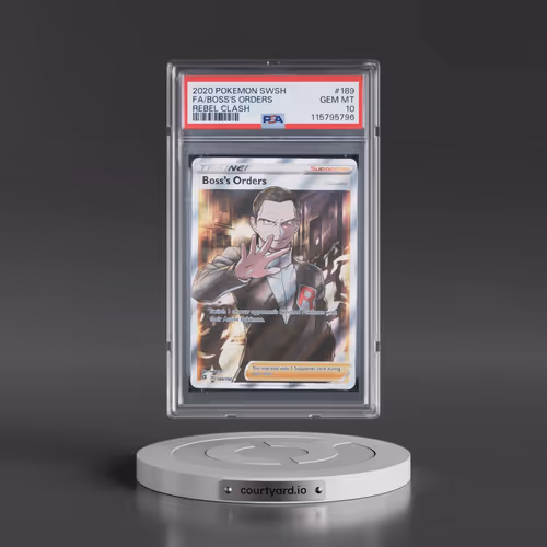 2020 Pokémon Sword & Shield Rebel Clash #189 Boss's Orders - Full Art (PSA 10 GEM MINT)