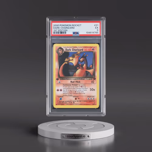 2000 Pokémon Rocket #21 Dark Charizard - 1st Edition (PSA 5 EX)