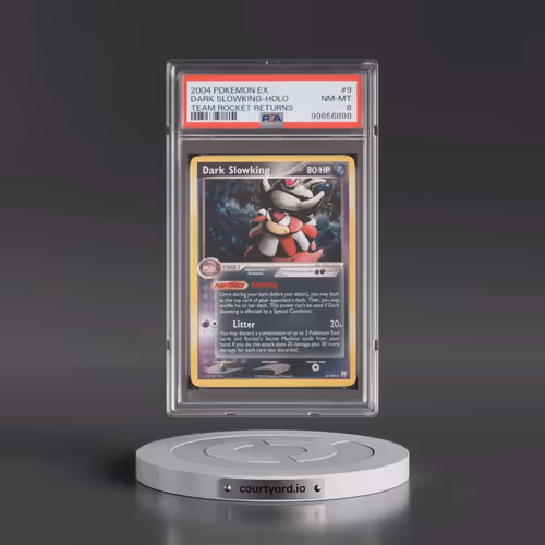 2004 Pokémon EX Team Rocket Returns #9 Dark Slowking - Holo (PSA 8 NM-MT)