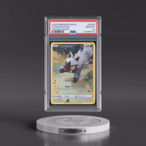 2023 Pokémon Sword and Shield Crown Zenith #GG33 Poochyena - Full Art (PSA 10 GEM MINT)