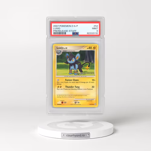 2007 Pokémon Diamond & Pearl #52 Luxio - Prerelease-Staff (PSA 9 MINT)
