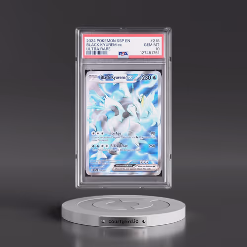 2024 Pokémon Ssp EN-Surging Sparks #218 Black Kyurem EX - Holo Ultra Rare (PSA 10 GEM MINT)