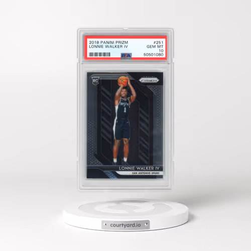 2018 Panini Prizm #251 Lonnie Walker IV (PSA 10 GEM MINT)