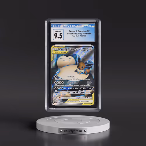 2018 Pokémon Sun & Moon Tag Bolt #106 Eevee & Snorlax GX - Holo Full Art (CGC 10 GEM MINT)