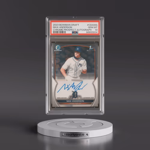 2023 Bowman Draft Chrome Prospect Autograph #CDAMA Max Anderson (PSA 10 GEM MINT)
