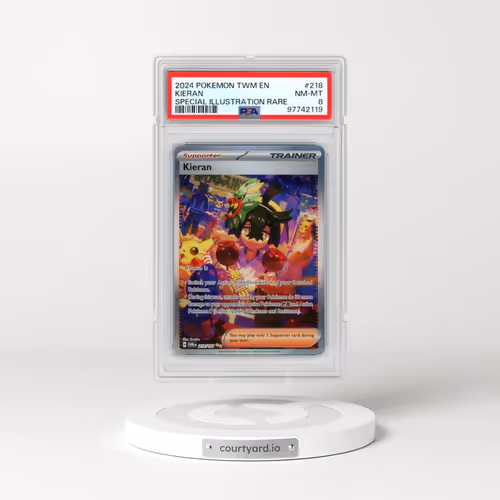 2024 Pokémon Twm EN-Twilight Masquerade #218 Kieran - Special Illustration Rare (PSA 8 NM-MT)